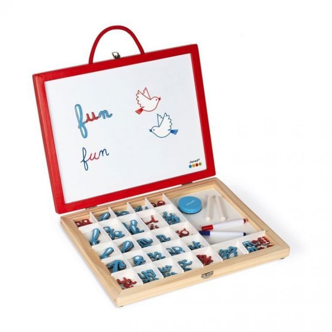 Janod - Tablica z Magnesami w Walizce 4 w 1
