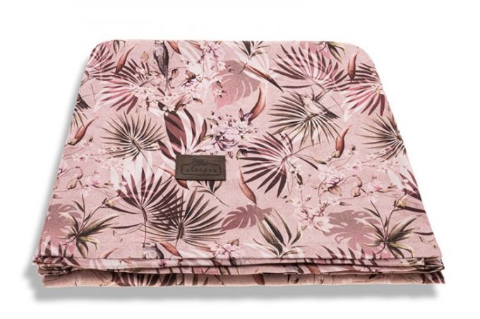 Sleepee - Otulacz Bambusowy Jungle Powder Pink 3 w 1 Chusta, Otulacz i Kocyk